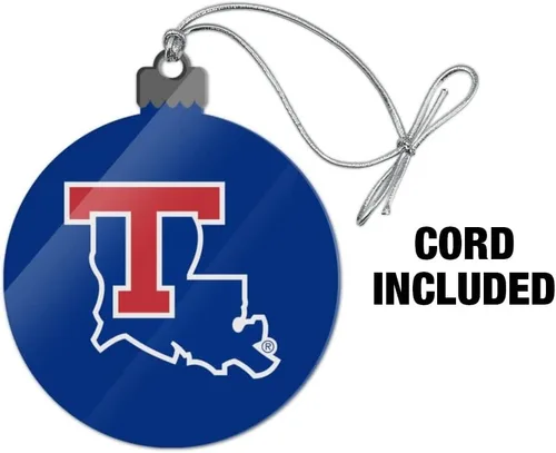 Vista 3 de GRAPHICS & MORE Louisiana Tech University Bulldogs Logo Acrílico Árbol de Navidad Adorno de vacaciones