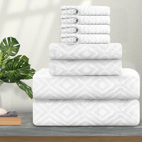 Vista 16 de Ferdilan Juego de 8 toallas de baño extra grandes, 2 toallas de baño de gran tamaño (35 x 70 pulgadas), 2 toallas de mano, 4 toallas para la cara