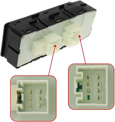 Vista 3 de Interruptor de ventana eléctrica del lado del conductor con botón automático, compatible con Chrysler 200 300 Sebring, Dodge Avenger Caliber Charger