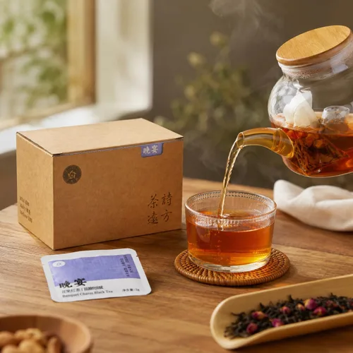 Vista 5 de RIANTEA Bolsas de té negro orgánico con sabores de frutas y flores secas, sin azúcar natural, baja en cafeína, bolsa de té de hoja entera 100%