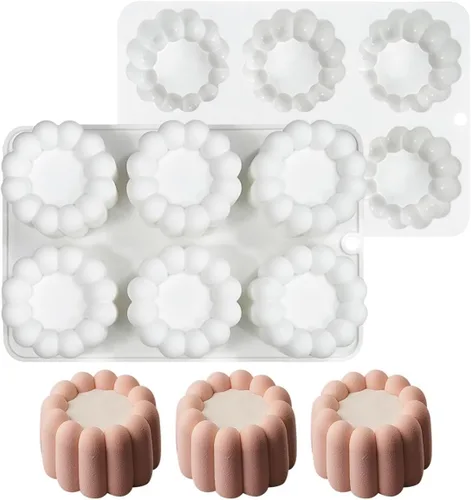 Vista 5 de mostsom Molde de silicona para pastel de mousse de flores, molde de helado, molde de chocolate, jabón, cupcakes 3D, utensilios para hornear, molde