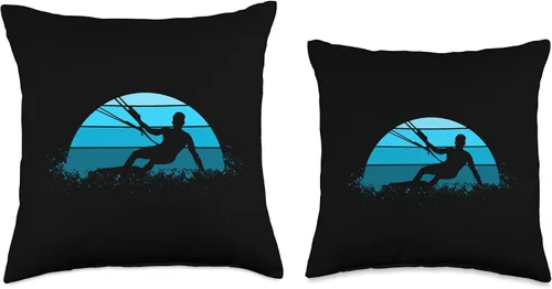 Vista 3 de Kitesurf Board Equipment Gifts Kiteboarding Trainer Kite Kitesurf - Almohada de 16.0 x 16.0 in, multicolor