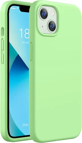 Vista 17 de CellEver Funda de silicona resistente para iPhone 13, protección militar contra caídas, protección elevada de pantalla y cámara, interior sin Negro