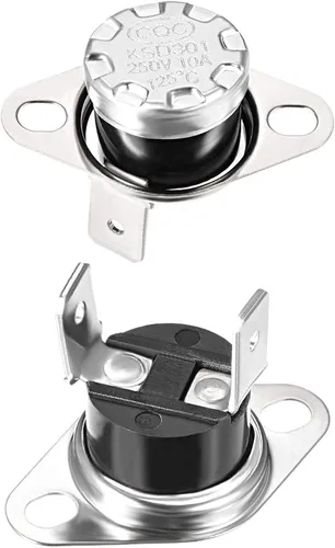Vista 24 de uxcell KSD301 Termostato 104.0 °F/104°F 10A N.C Ajustar interruptor de temperatura de disco rápido para microondas, horno, cafetera 2 piezas