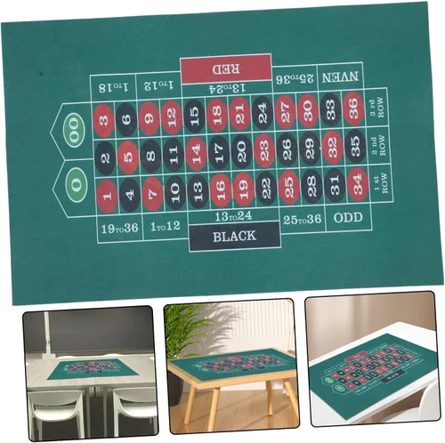 Vista 9 de Cómodo fieltro Poker Table Mat Poker Game Rug Desk Top Pad para póker y juegos de cartas