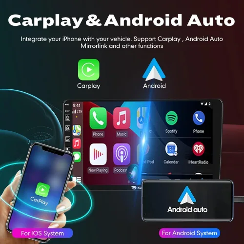 Vista 2 de 2G+64G CarPlay Android Navegación Automática Estéreo GPS Radio Reverse Cámara Pantalla 10 "IPS Pantalla Táctil Headunit Tablet Pad Media Player