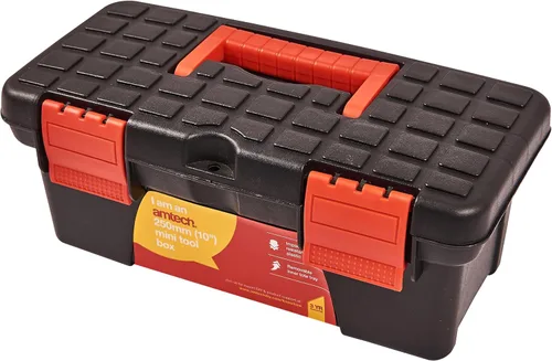 Vista 2 de Am-Tech - Mini caja de herramientas de plástico con bandeja extraíble (10 pulgadas)