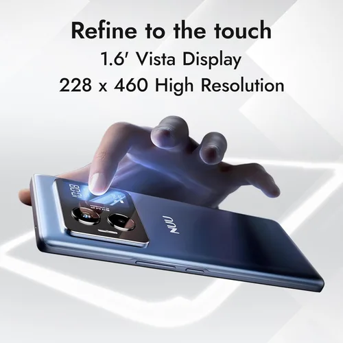 Vista 6 de NUU B40 5G, teléfono celular, desbloqueado, doble SIM, pantalla AMOLED dual, 120Hz, cámara de 64 MP, 8GB+256GB, Android 15, versión estadounidense