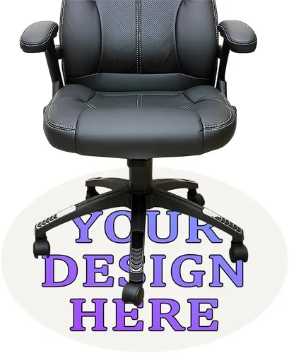 Vista 104 de Tapete redondo personalizado para silla de escritorio de oficina, diseño de tu propio logotipo de foto, texto, alfombrillas circulares