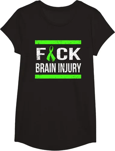 Vista 5 de Apoyo Daño cerebral Concienciación T Shirt, mujer L, Asphalt Negro