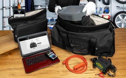 Vista 9 de Xtreme Sight Line ~ Xecutive Transport Faraday Bolsa de lona para torres de computadoras y otros dispositivos electrónicos grandes ~ Seguridad