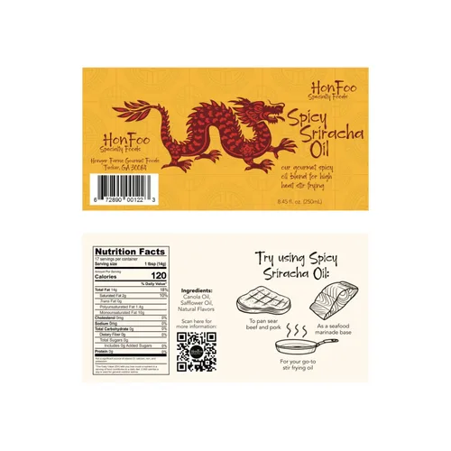 Vista 2 de HonFoo - Aceite de sriracha picante, botella decorativa de vidrio de 8.45 onzas líquidas, brillante y fragante