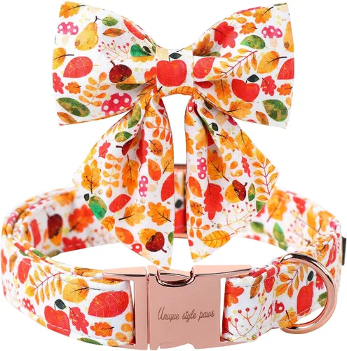 Vista 15 de Unique style paws - Collar para perros con corbatín, collar ajustable para perros y gatos, pequeño, mediano y grande