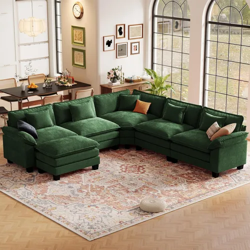 Vista 83 de CDCASA Silla de acento de gran tamaño de 50'' con otomana Asiento extra ancho y profundo estilo sofá nube para sala de estar, dormitorio, rincón