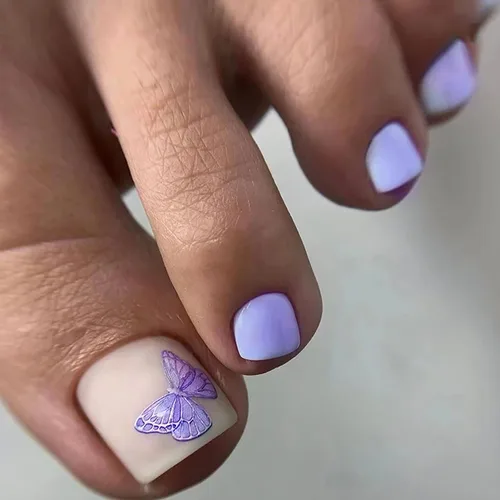 Vista 27 de Uñas postizas acrílicas artificiales negras para los dedos de los pies, ataúd a presión con diseños de flores blancas, uñas postizas reutilizables
