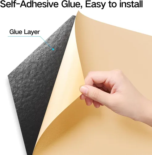 Vista 3 de paquete de 12 paneles acústicos autoadhesivos de alta densidad, paneles de espuma insonorizantes de 12 x 10 x 25/64 de pulgada, elegantes paneles