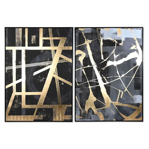 Vista 2 de Lienzo Home ESPRIT Poliestireno Lienzo 103 x 4,5 x 143 cm