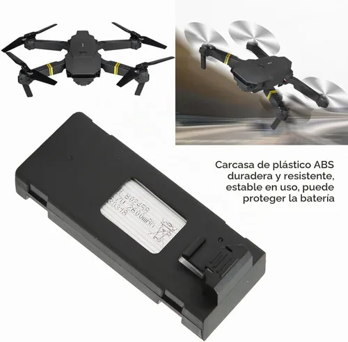 Vista 3 de SUNGOOYUE Batería de dron RC de 2600 mAh para E88 E88PRO E88MAX E525 E99 E99PRO P1 P5PRO K3 S1 P8, batería de repuesto UAV estable y duradera