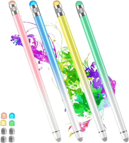 Vista 17 de Bolígrafos Stylus para iPad, Luntak 3 en 1 Bolígrafo de Punta, Punta de Fibra y Disco Transparente Stylus Capacitivo Lápiz iPad para Apple