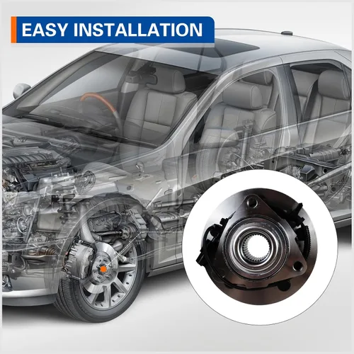 Vista 3 de PAROD 515151 Conjunto de cubo de rueda delantera y rodamiento compatible con Ram 1500 2012-2018, Ram 1500 Classic 2019 5Lugs con ABS