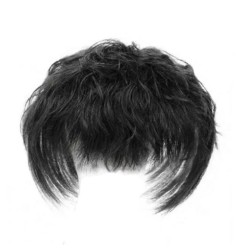 Vista 9 de Toppers de cabello humano con clip y flequillo, extensiones de cabello para mujeres con cabello delgado, 5.9 x 6.3 pulgadas, lacio, color marrón