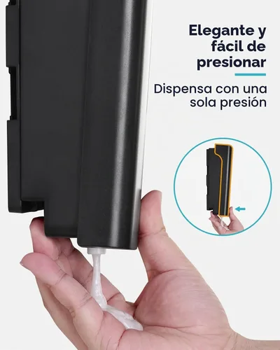 Vista 7 de AIKE Dispensador de champú y acondicionador de ducha de 3 cámaras para baño Negro