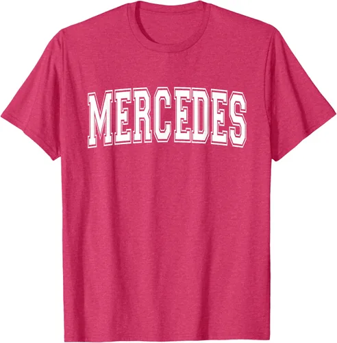 Vista 23 de MERCEDES TX TEXAS USA - Camiseta deportiva vintage estilo Varsity, Negro, S