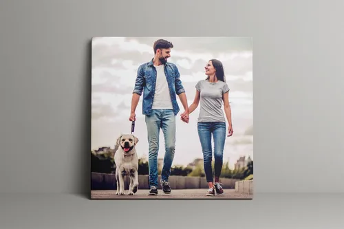 Vista 2 de Woaiting Lienzo personalizado para decorar tus propias fotos, decoración de pared para hombres, regalo de novio, marco de lienzo personalizado