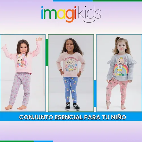 Vista 3 de CoComelon Conjunto de sudadera y pantalones de forro polar para bebés y niños