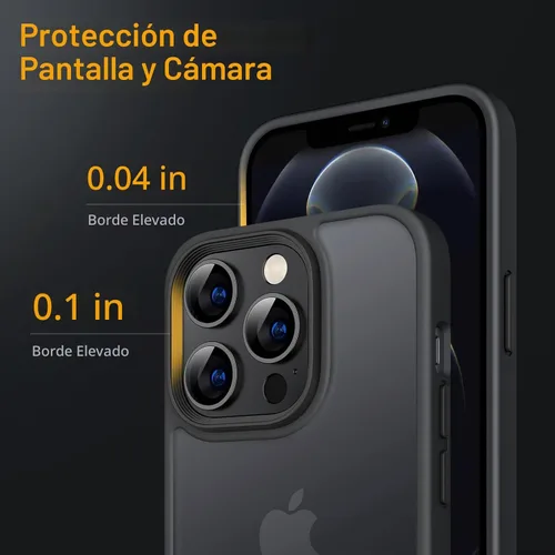 Vista 5 de JETech Funda mate para iPhone 12 Pro Max, color negro