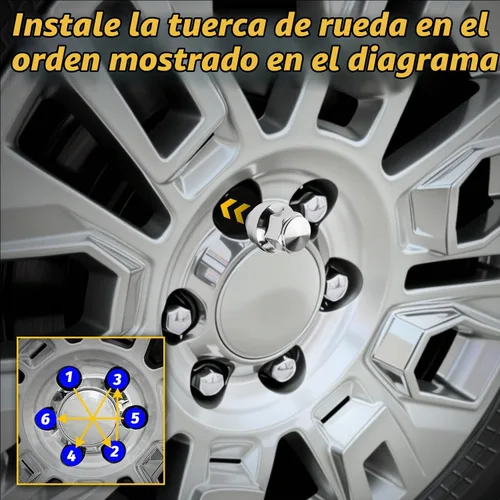 Vista 6 de Tuercas de llanta OEM 14x1.5 para 2015-2024 F150 Expedition Navigator Cromo