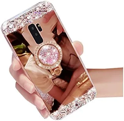 Vista 11 de Funda líquida para Samsung Galaxy S9 Plus, diseño de arena movediza con diseño de diamante 3D con purpurina brillante y estrellas flotantes