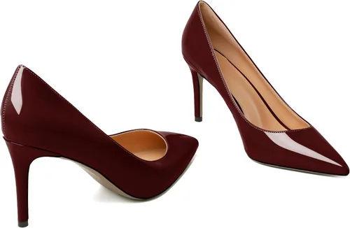 Vista 3 de YODEKS Zapatos de vestir de tacón alto con punta puntiaguda para mujer