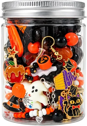 Vista 11 de SMUOBT Gothic Mystery Jewelry Jar, Random Goth Jewelry Set for Women Negro rojo