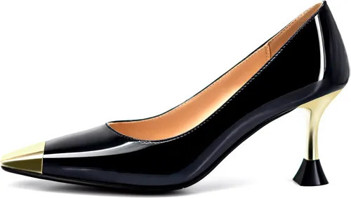 Vista 2 de Tacones altos rojos para mujer, puntera cuadrada cerrada, zapatos de tacón de aguja sexy, zapatos de vestir para boda, fiesta