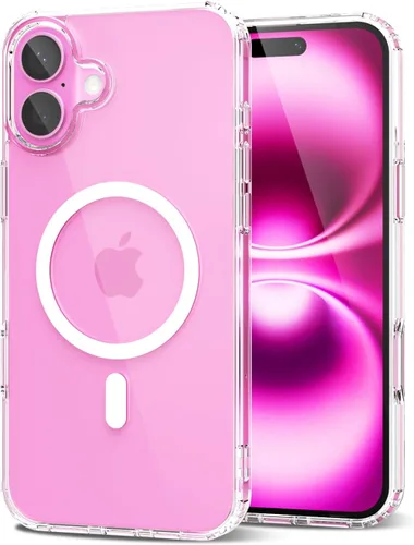 Vista 47 de oakxco Funda magnética transparente compatible con Magsafe, bonita funda delgada y transparente de poliuretano termoplástico no amarillenta, carcasa