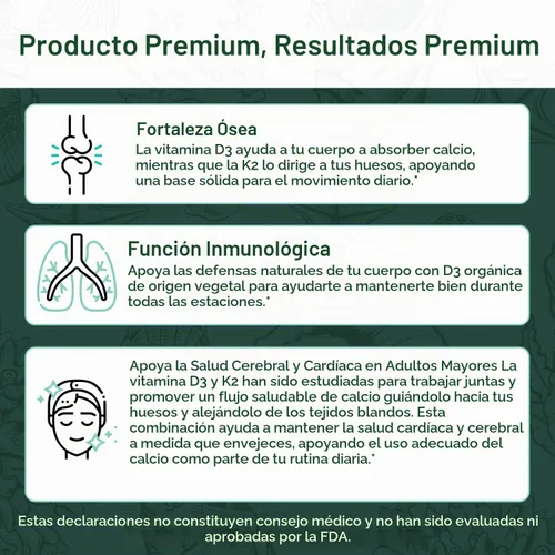 Vista 4 de Organics Ocean Better D3 + K2-100% Suplementos Orgánicos de VIT D3 y K2 con Máxima Biodisponibilidad – Apoya la Densidad Ósea, Equilibrio de Calcio