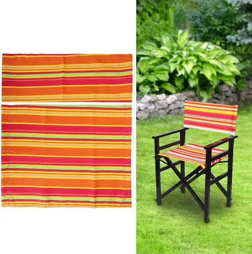 Vista 8 de TOPINCN Funda para silla, 1 juego de tela de repuesto para silla de director casual, kit de tela para sillas plegables portátiles, suministros