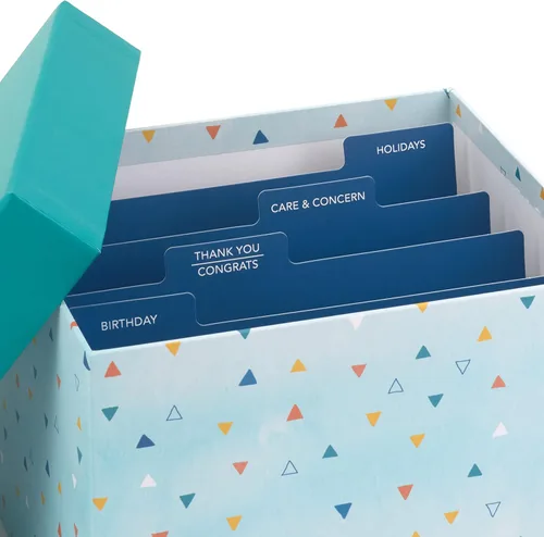 Vista 7 de Hallmark Conjunto en caja de tarjetas de felicitación en blanco surtidas para todas las ocasiones con organizador de tarjetas