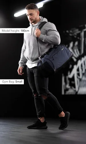 Vista 5 de Fitgriff Bolsa de gimnasio para hombres y mujeres con compartimento para zapatos y artículos húmedos, bolsa de lona para viajes, deportes, fitness