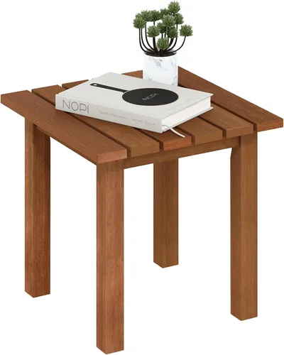 Vista 5 de Furinno FG16504 Tioman - Mesa de café de patio de madera dura al aire libre con aceite de teca, 1 nivel, marrón