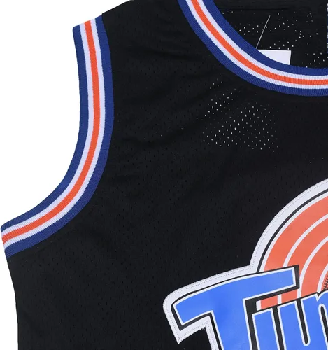 Vista 7 de TUEIKGU #1 Bugs Space Movie - Camiseta de baloncesto para hombres, ropa de hip hop de los años 90 para fiesta, traje negro, talla M, Paquete negro