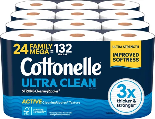 Vista 9 de Cottonelle Ultra Clean papel higiénico, 9 megarrollos = 36 rollos regulares