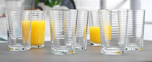 Vista 3 de Glaver's Vasos de jugo de 7 oz. Juego de 10 vasos de vidrio – Vasos de agua para bebidas para el hogar y bar, agua, cócteles, té helado. Apto