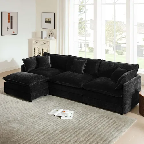 Vista 19 de GNIXUU Sofá modular de 76 pulgadas, sofá biplaza beige de 2 plazas, cómodos asientos de felpilla de 25 pulgadas de profundidad con 2 almohadas