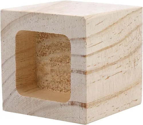 Vista 5 de 4 elevadores de madera cuboideos para muebles de madera, color original sólido para pintar tú mismo, sofá, silla, mesa, aumento de piernas, puerto