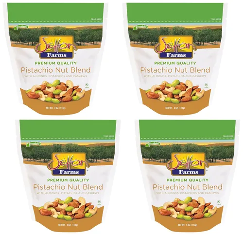 Vista 15 de Setton Farms Bolsa de mezcla de nueces de pistacho con almendras, pistachos y anacardos, bolsa resellable de 8 onzas