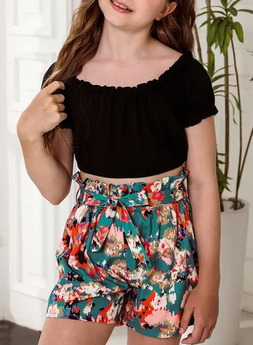 Vista 3 de blibean Conjuntos de ropa para niñas adolescentes, trajes elegantes tallas 4-13 años