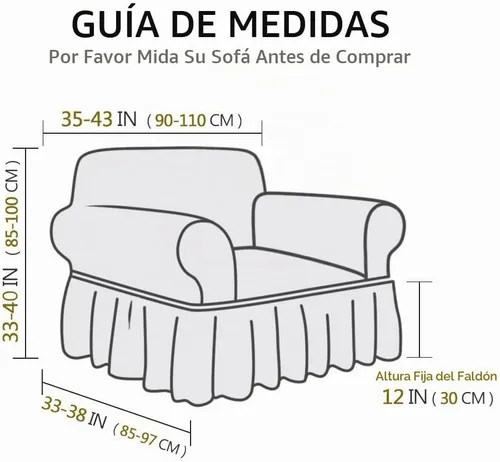 Vista 2 de NICEEC Funda para Sillón Súper Suave de 1 Pieza Funda de Sillón Beige Elástica Universal de Spandex Fundas para Sofá para Sala de Estar Fácil Ajuste