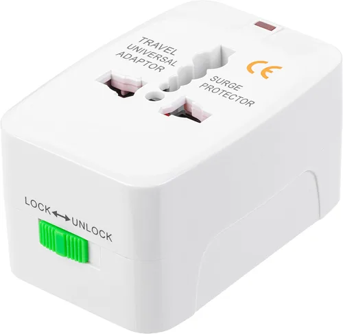 Vista 8 de Bates - Adaptador universal para viajes, adaptador de corriente internacional compacto para enchufes de EE. UU., UE, Reino Unido, Australia e India